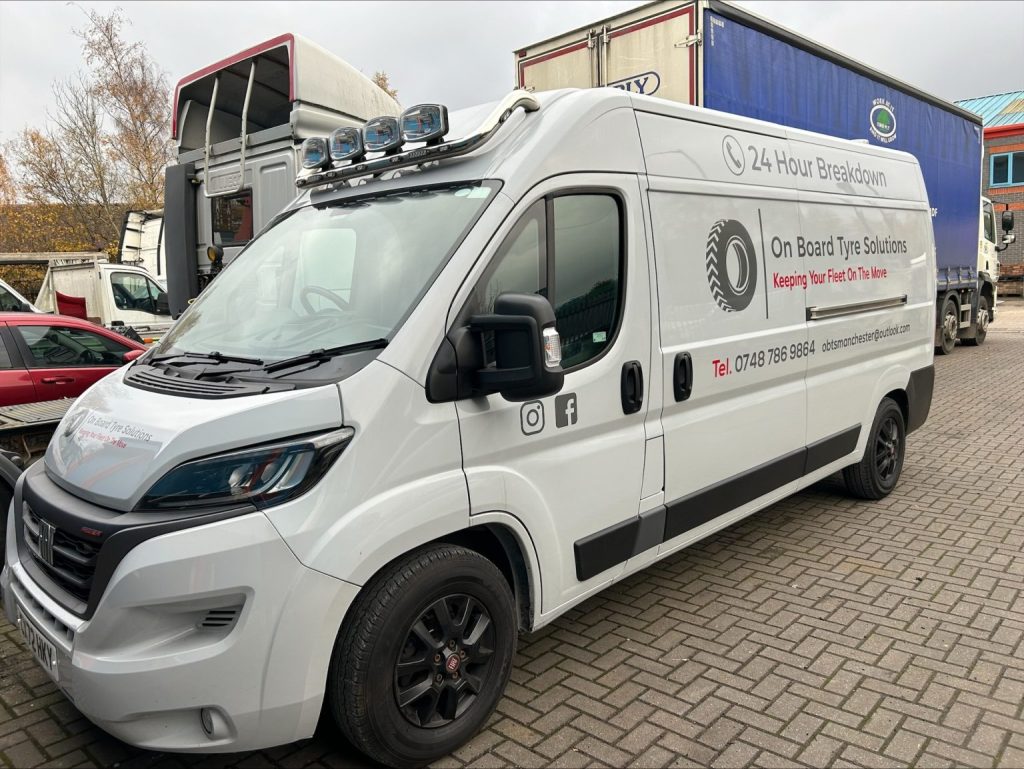Front side view of our mobile tyre fitting vans - Mobile Tyre Fitting Bredbury