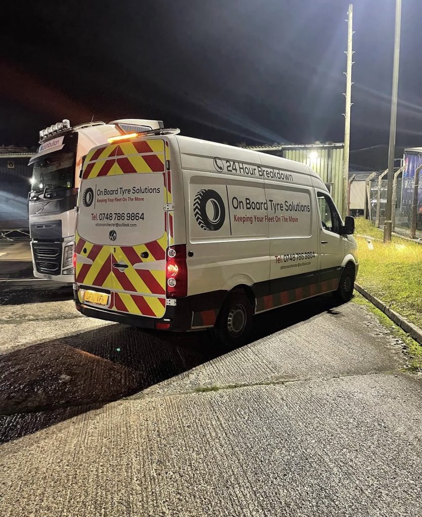 Side view of our tyre van - Mobile Tyre Fitting Bredbury